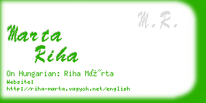 marta riha business card
